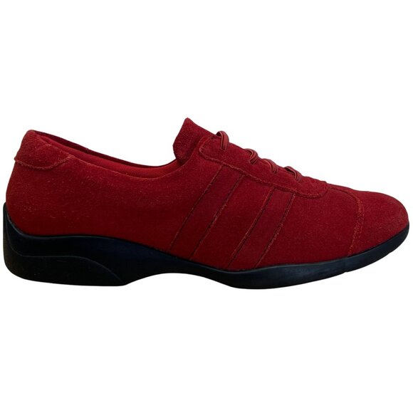 Chicos Women’s Red Suede Leather Slip In Shoes Size 9M - Picture 1 of 7